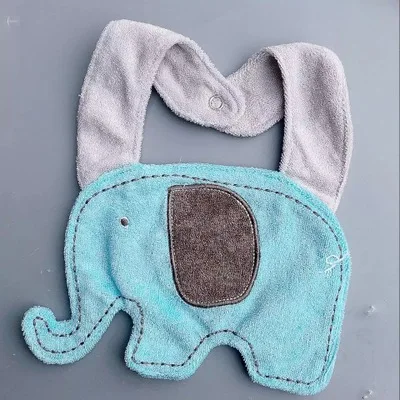 elephant Мультяшные детские нагрудники, хлопковые Слюнявчики для новорожденных, цветные Слюнявчики, милые непромокаемые полотенца, новинка, 3D бандана, слюнявчик для мальчиков и девочек, слюнявчики - Цвет: elephant