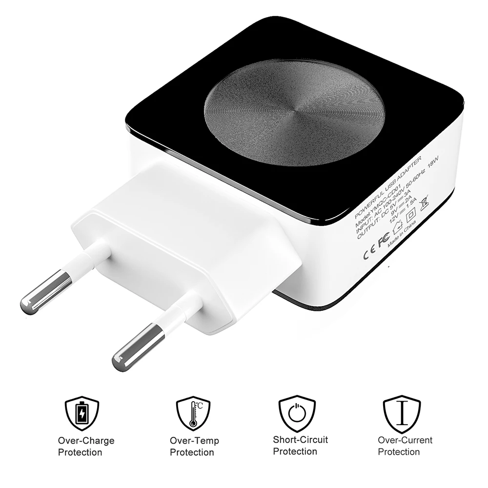 Yianerm 18 Вт USB настенное зарядное устройство для телефона QC 3 0 путешествий Android Samsung