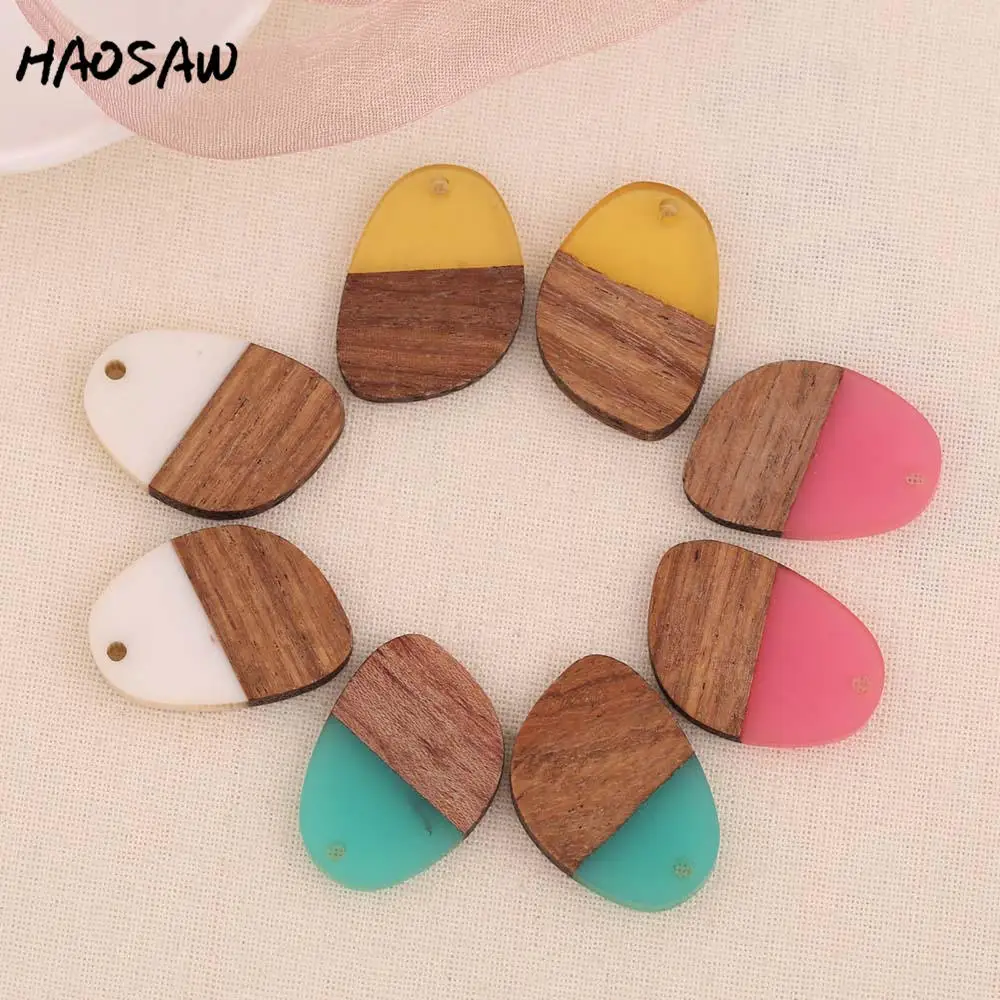 HAOSAW Choose 6 шт./лот необычная овальная/полудеревянная полуполимерная/Сделай сам