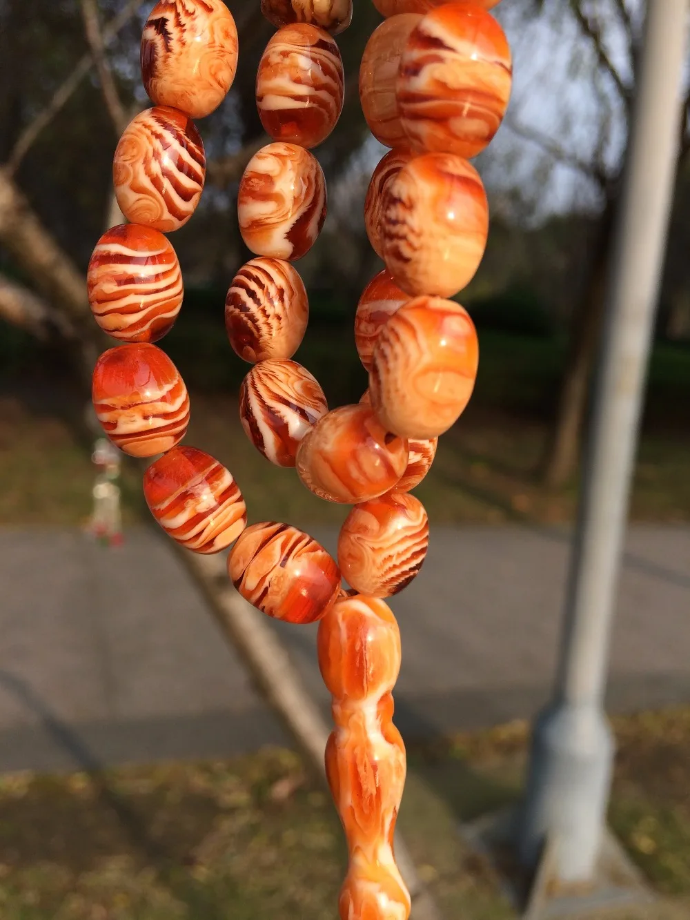 Имитация янтарного цвета 33 мусульманские молитвенные четки из бусин мисбаха