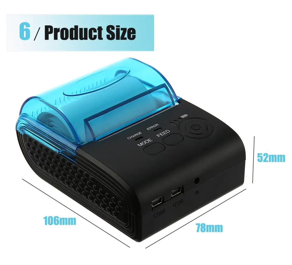 Новое поступление zj 5805 58 мм Bluetooth 4.0 Android pos получения Термальность принтер Билл