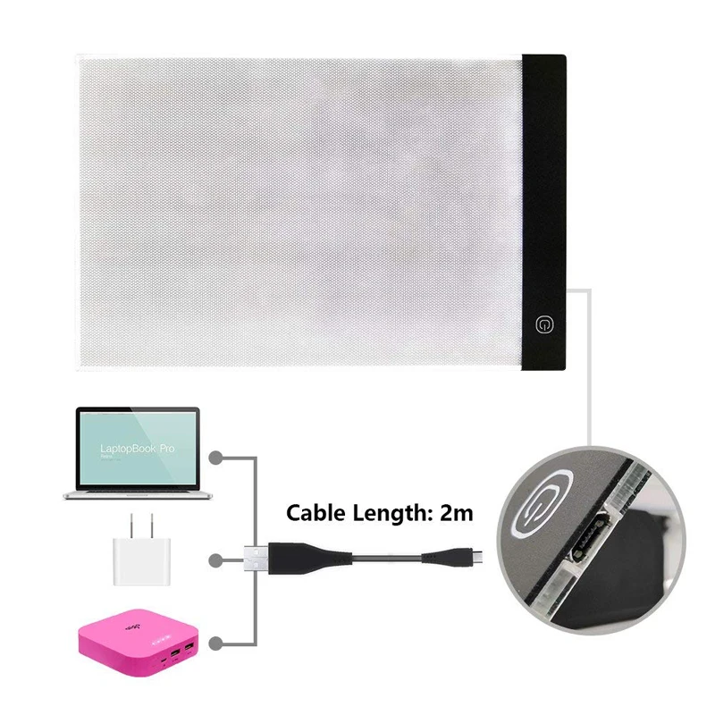 НАБОР ДЛЯ АЛМАЗНОЙ ЖИВОПИСИ: СВЕТОДИОДНАЯ ДОСКА A4, КОМПЛЕКТ РАСЧЕСОК, ИГЛЫ ДЛЯ БИСЕРА, АКСЕССУАРЫ ДЛЯ ШИТЬЯ И ВЫШИВКИ С ПОДСТАВКОЙ И ЗАЖИМАМИ.