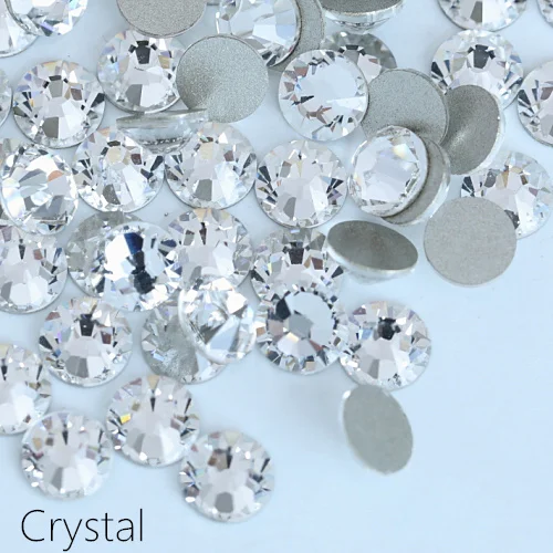 Crystal 1440 шт блестящие стразы с кристаллами SS3 до SS34, не Горячие Стразы с плоской задней стороной для клея одежды, камень для дизайна ногтей B0993 - Цвет: Crystal
