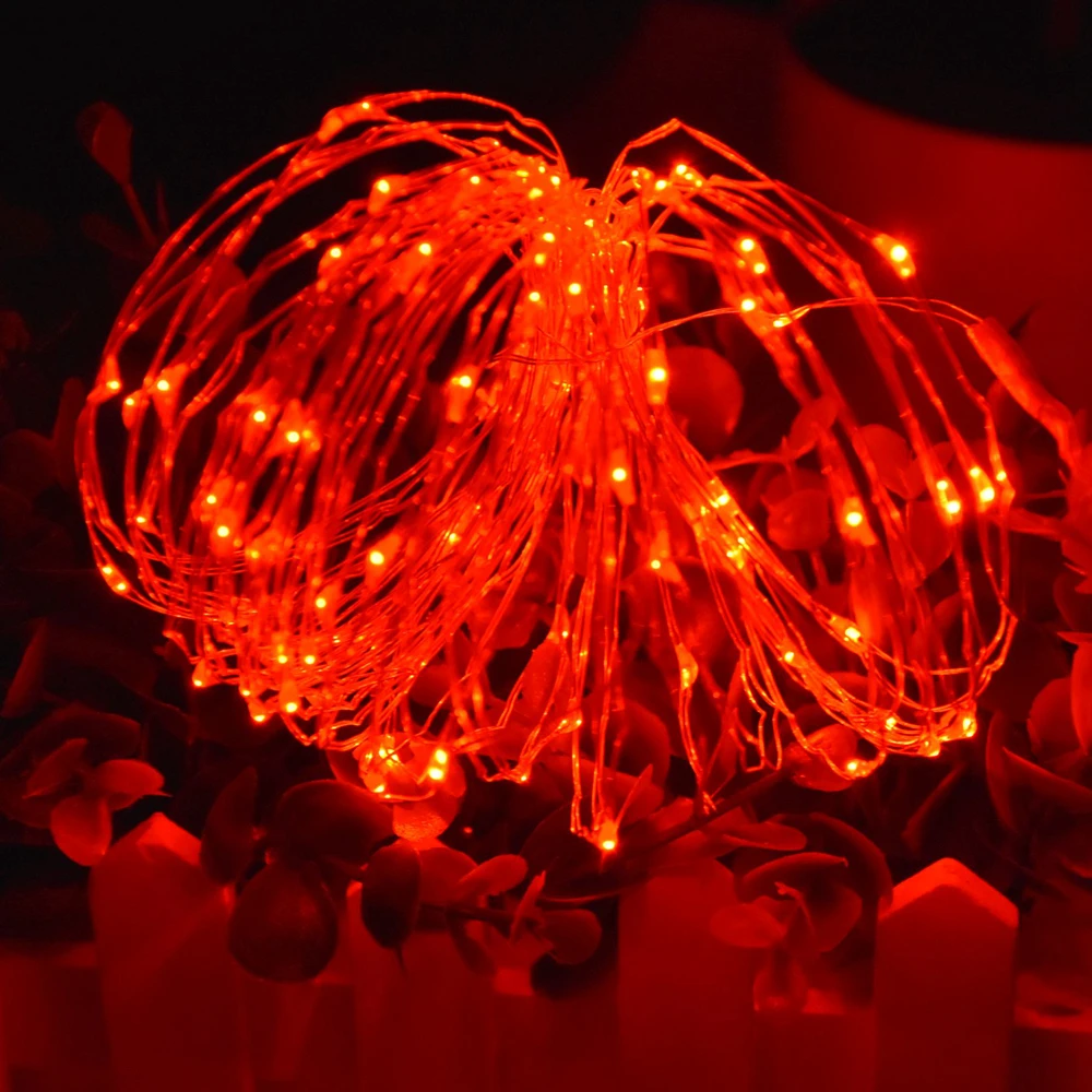 3AA на батарейках 10 м 100 led LED Серебряный Цветной Медный провод сказочные гирлянды