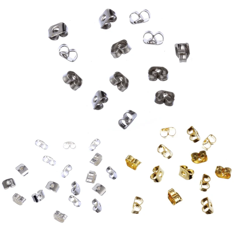 Модные серьги Бабочки 3*5 мм 300 шт./лот высокое качество золото/серебро/никель цвет