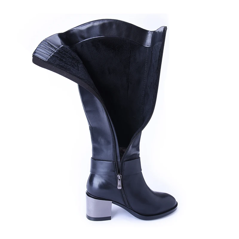 Женская обувь Женские сапоги zapatos de mujer Зимние из натуральной кожи до колена