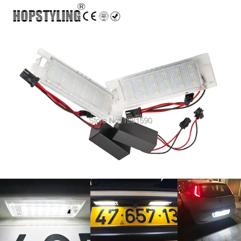 Hopstyling 2 шт. 18SMD Белый светодиодный номерной знак без ошибок для fiat Grade Punto Multipla Marea
