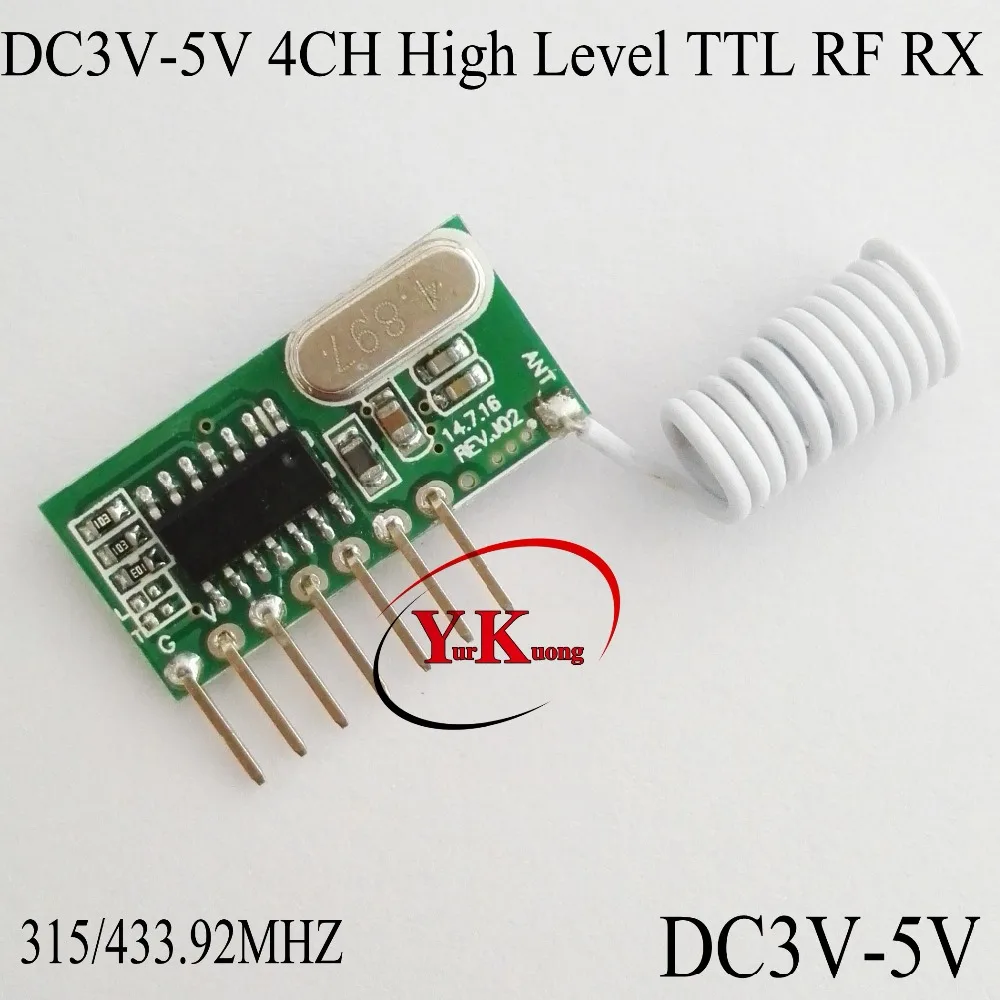DC3V 3 В 6 7 4 2 5 в 4CH декодирующий ресивер модуль высокого уровня TTL RF ASK RX Беспроводной