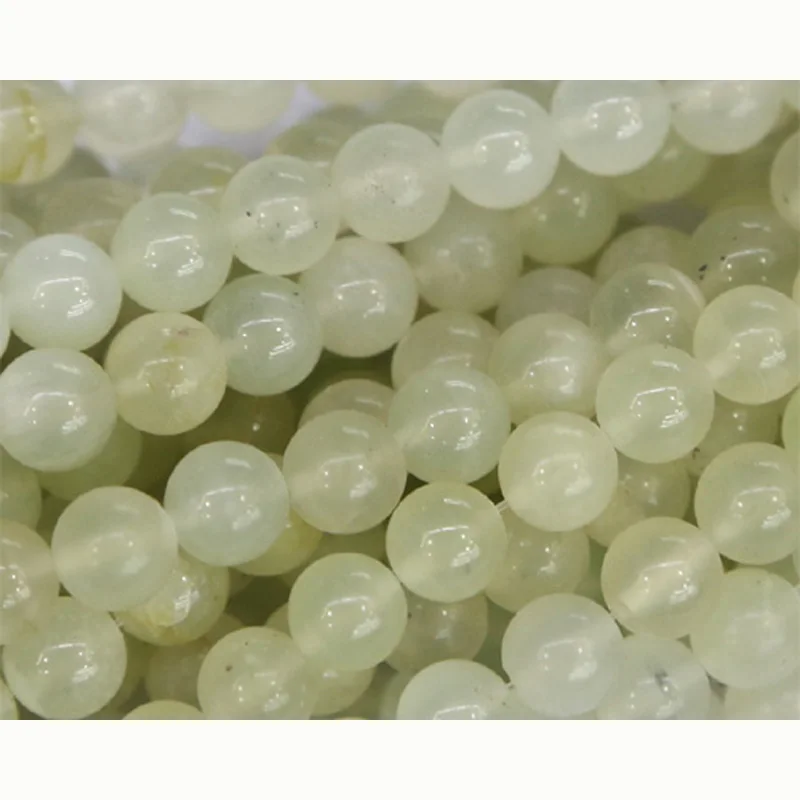 Оптовая продажа со скидкой натуральные новые круглые бусины из зеленого нефрита