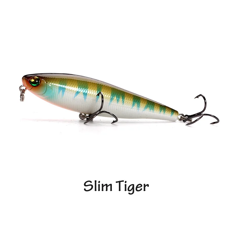 Banshee 75 мм 7 г Fliud PEN75F японский дизайн Topwater ходячая собака Stickbait плавающая приманка для рыбалки карандаш жесткая искусственная приманка - Цвет: Slim Tiger