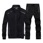 Новый Для мужчин костюмы мужской спортивной комплект Демисезонный Повседневные комплекты одежды куртка + брюки Высокое качество, Большие размеры L-9XL