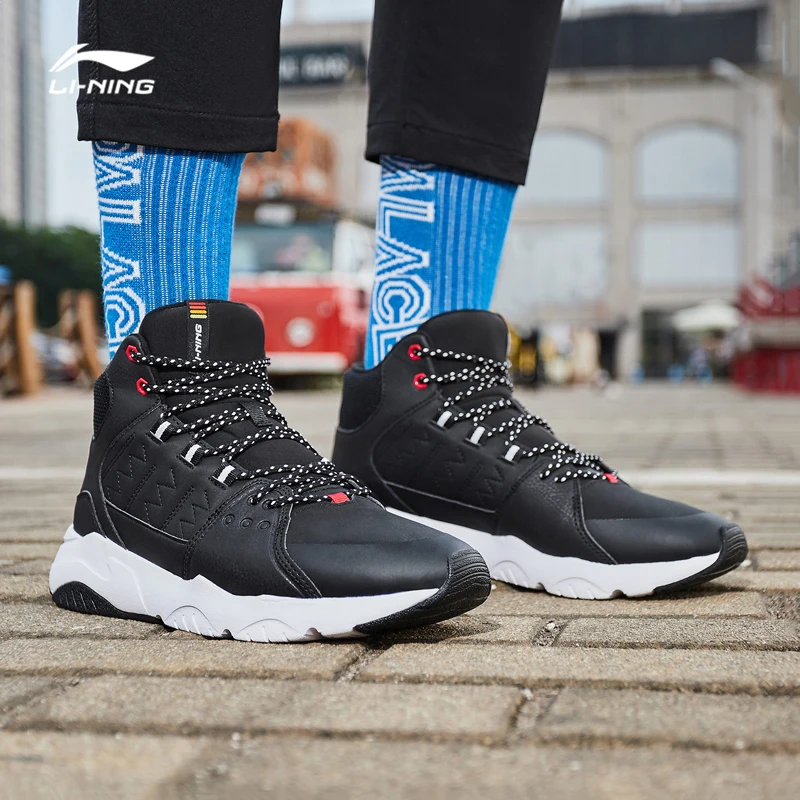 Li-Ning/Мужская обувь LN PIONEER Lifestyle; дышащая теплая флисовая удобная спортивная обувь с подкладкой; кроссовки; AGCN125 YXB235