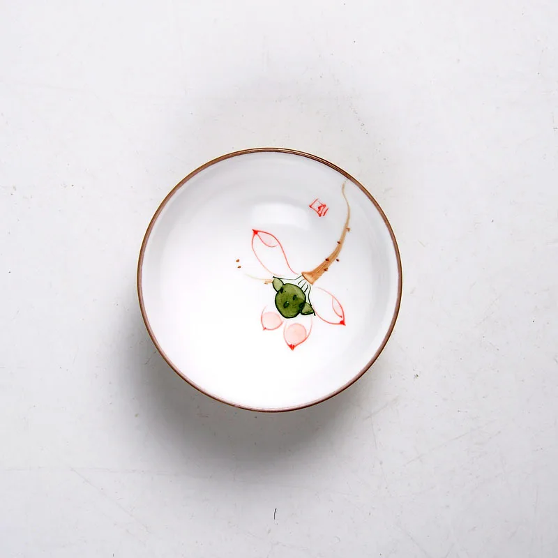 Керамика большой Размеры фарфорная чашка для чая Gaiwan и рисунком «кунг-фу чайный сервиз ручной росписью нарисованная маленькая чаша для церемонии Декорации для дома