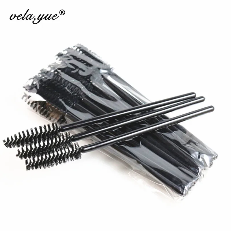 Eyelash Applicator 100 шт./лот одноразовая кисть для ресниц наращивание ресниц подводка для глаз аппликатор - Handle Color: Eyelash Applicator