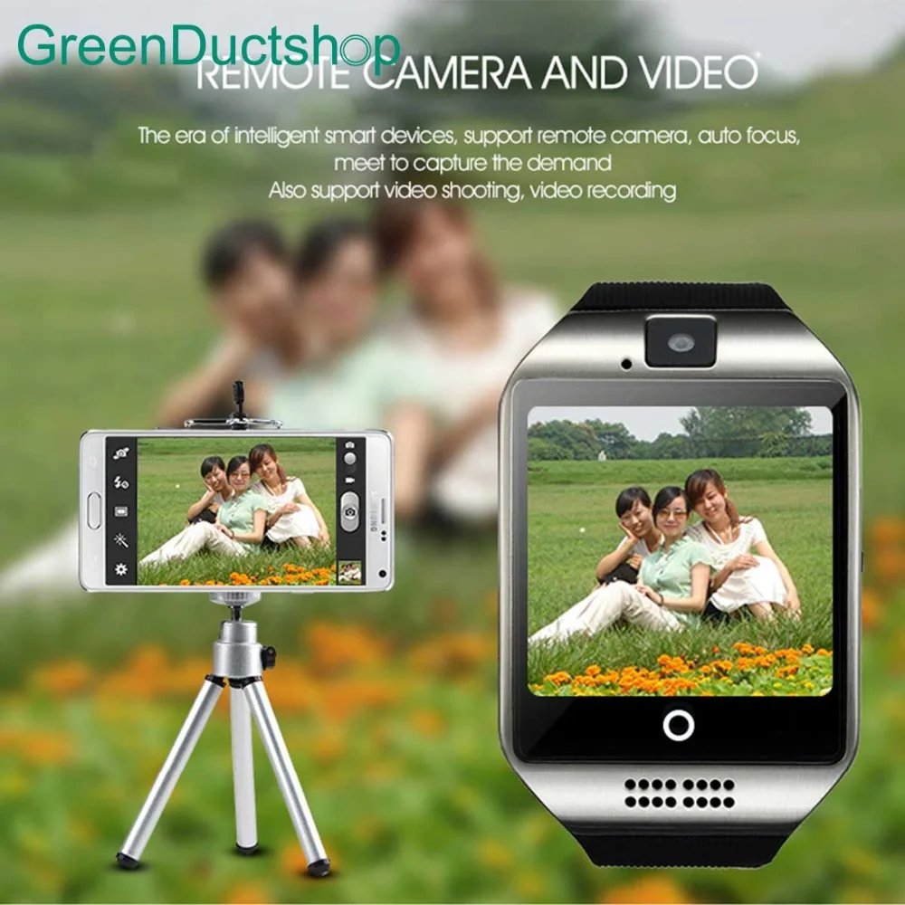 Q18 Шагомер Смарт часы с Сенсорный экран камеры Поддержка TF Bluetooth smartwatch Facebook Whatsapp