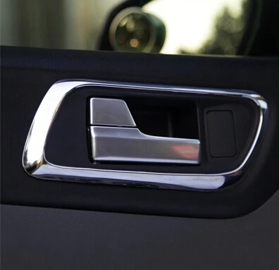 Цветная внутренняя дверная ручка из нержавеющей стали с хромированными