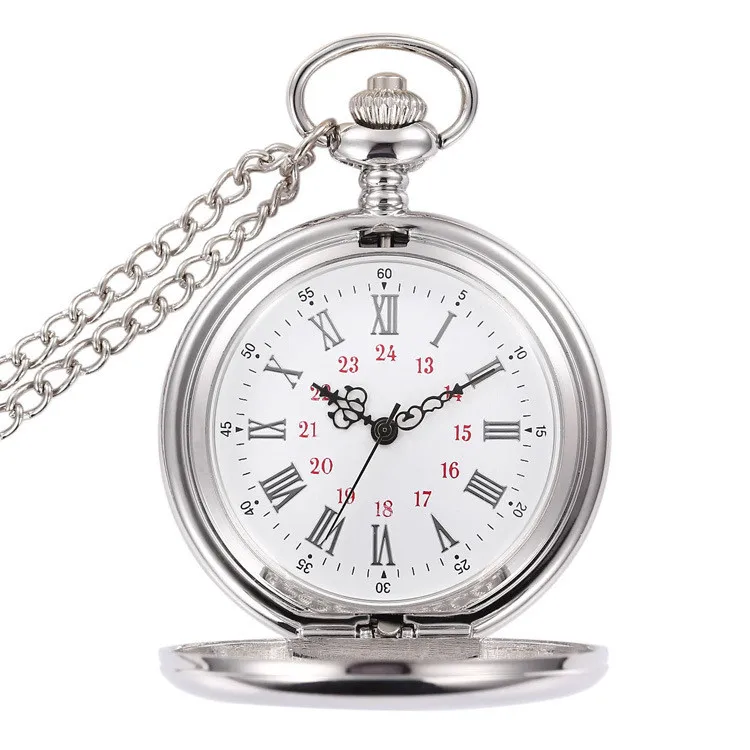 

2017 New Silver Bronze Polishing Pocket Watch Quartz Movement Clock Necklace Pocket & Fob Watches Pendant Sweater Chain Women
