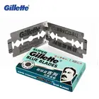 Бритвенные лезвия Gillette для мужчин, бритвенные станки с двойным слоем из нержавеющей стали, лезвия для ухода за лицом, цвет голубой, 5 дюймов