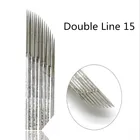 Лезвие с 15 иглами, Двухрядное, для перманентного макияжа