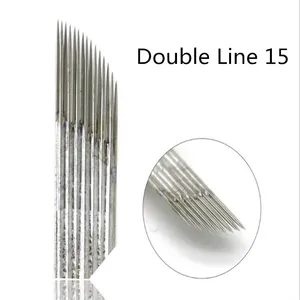 Лезвие с 15 иглами, Двухрядное, для перманентного макияжа