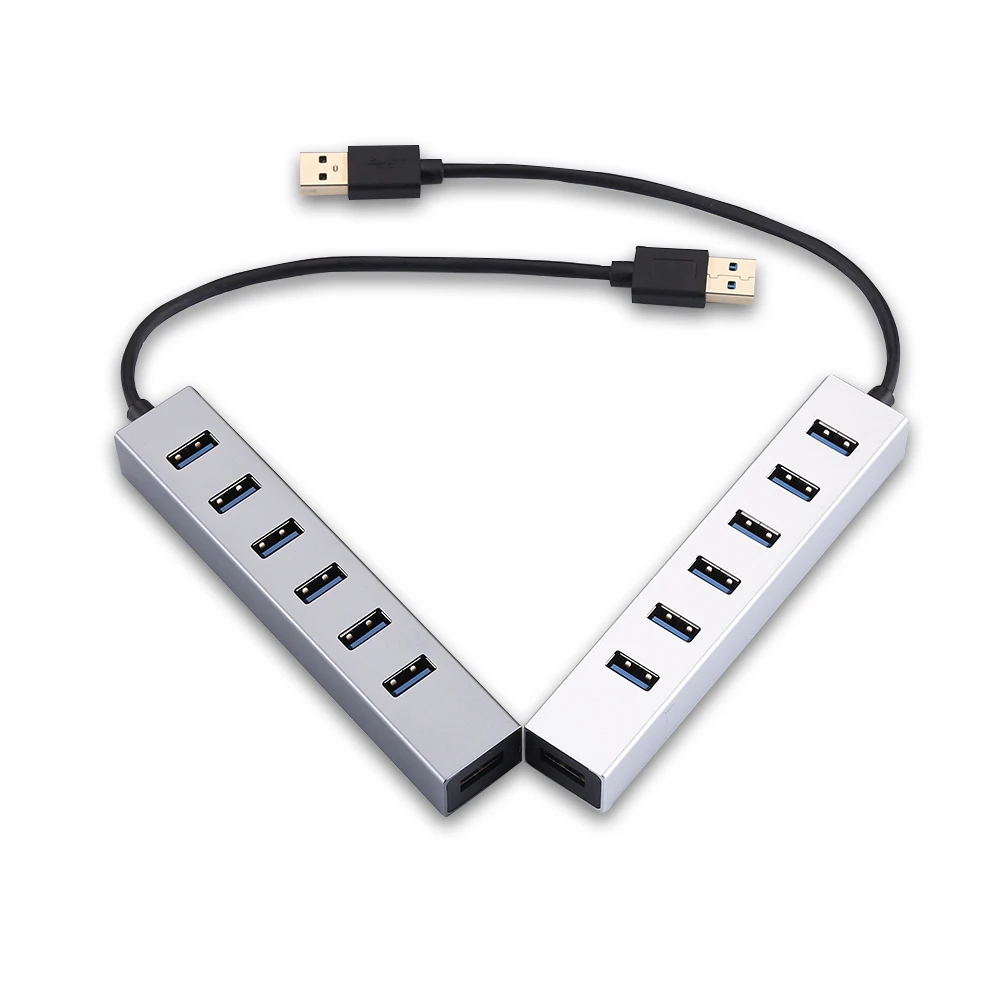 Алюминиевый 7 портов USB концентратор 2 0 3 сплиттер адаптер для ноутбука Аксессуары
