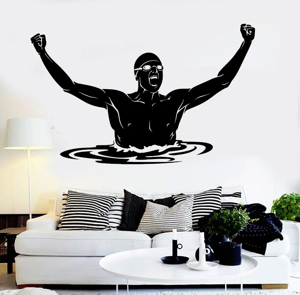 

Vinyl Wall Decal Swimmer Swimming Pool Swim Sport Stickers