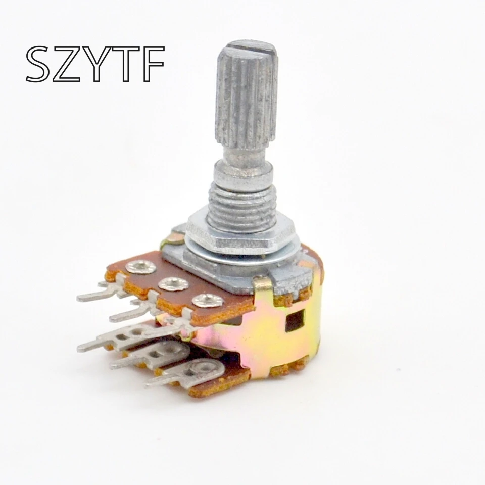 10 шт./пакет WH148 сдвоенный потенциометр B2K L: 15 мм|double potentiometer|potentiometer doublepotentiometer wh148 |
