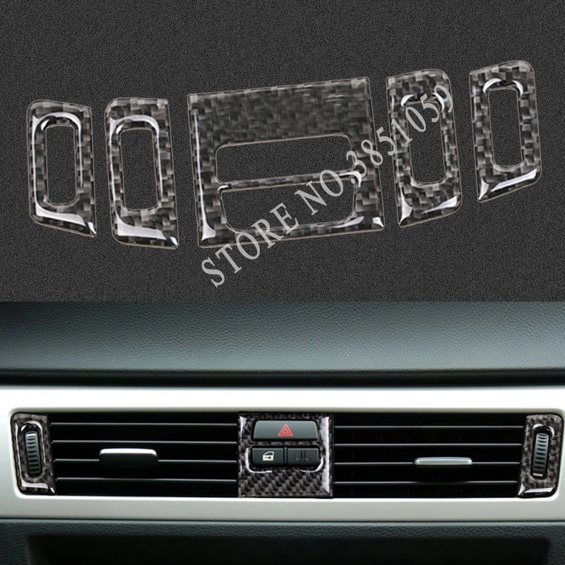 Для BMW e90 e92 e93 2005 2012 внутреннее углеродное волокно центральный кондиционер Рамка