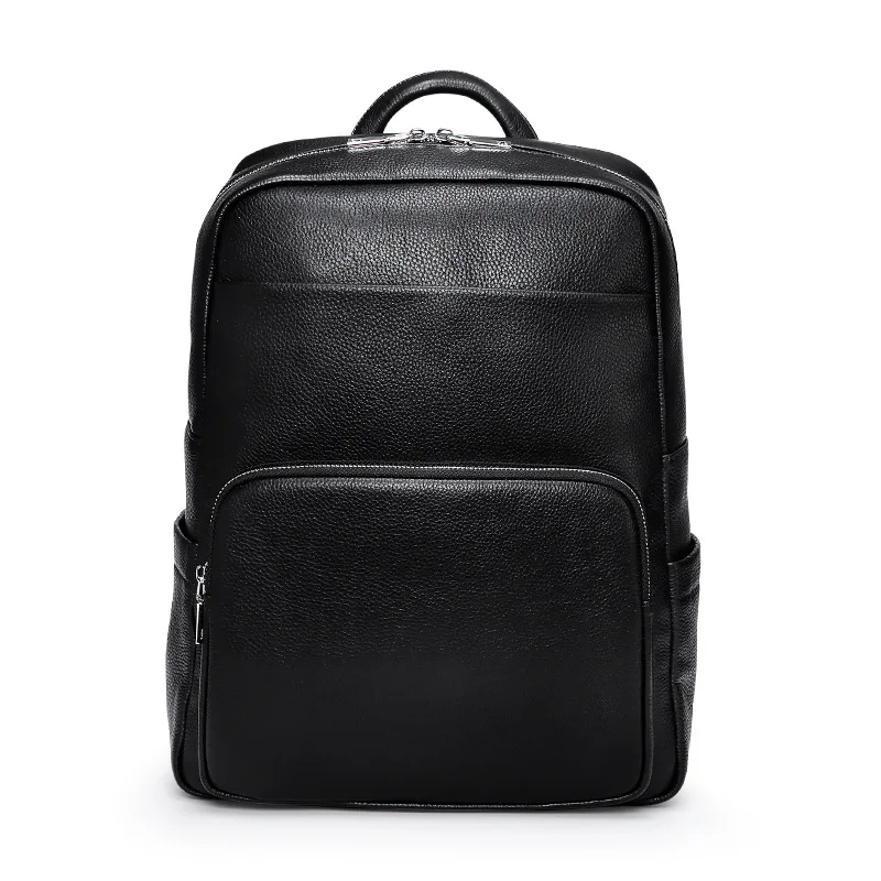 Мужской рюкзак из 100% натуральной коровьей кожи модный студенческий Мужская