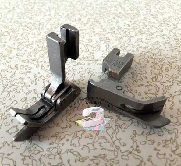 

2PCS Industrial Flat Sewing Machine Sewing Adapter Foot SP-18 1.6MM HINGED FEET WITH GUIDE FOR NEEDLE FEED foot