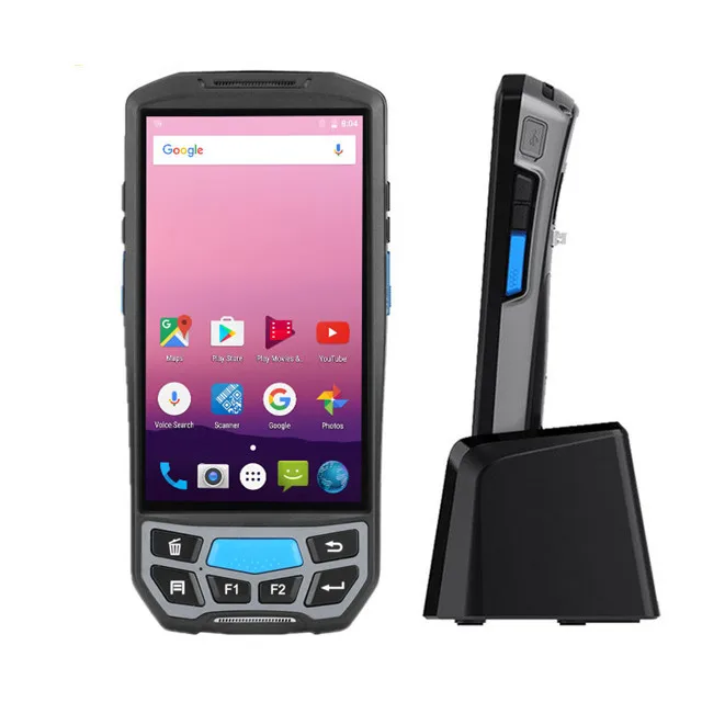 4G Android7.0 прочный nfc rfid считыватель 2d сканер штрих-кода все в одном ручной смартфон прочный android КПК Pos терминал