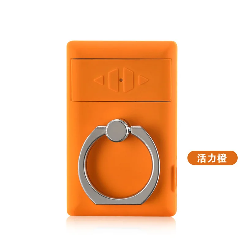Orange Портативный кольцевой мобильный кронштейн перезаряжаемый прикуриватель многонациональная Электронная usb зажигалка ветрозащитный держатель для телефона зажигалка - Цвет: Orange