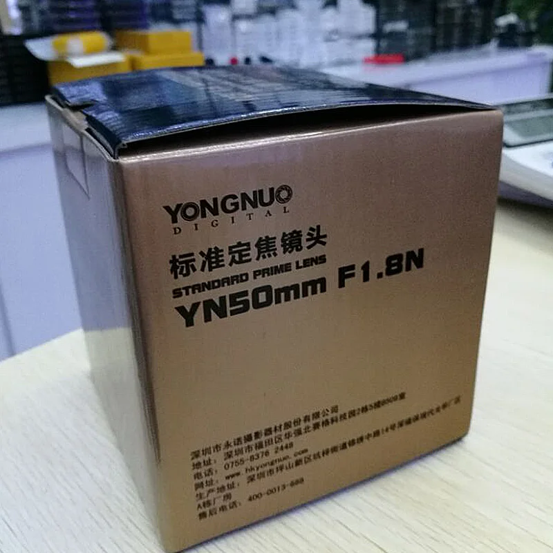 Yongnuo YN50mm F1.8N Большая диафрагма Автофокус AF объектив для Nikon DSLR камеры используется