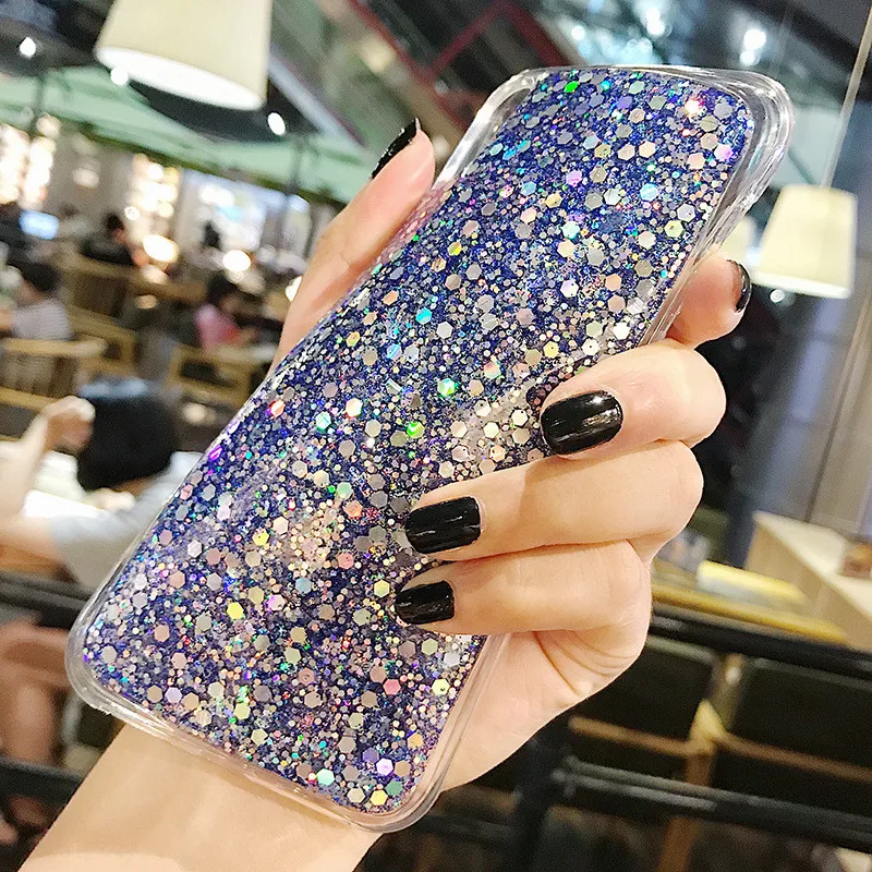 Блестящий Мягкий чехол с блестками для Xiaomi redmi note 7 Pro mi 8 Lite 9 6 5 plus задняя крышка