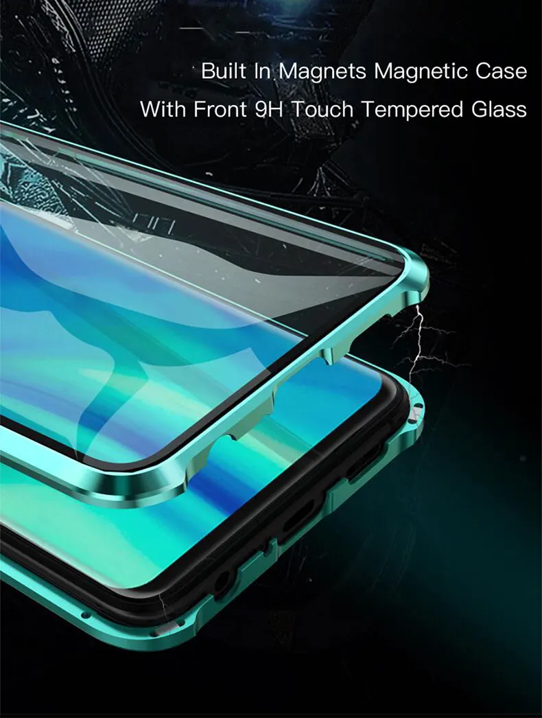 LUPHIE 360, полный защитный Магнитный чехол для huawei Honor 20 Pro, передний задний стеклянный чехол, чехол для huawei Honor 20, Магнитный чехол s