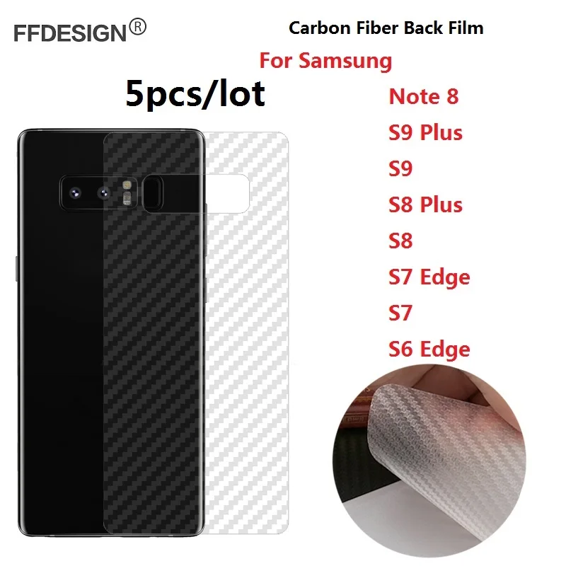 3D защитная задняя пленка из углеродного волокна для Samsung Galaxy S9 S8 Plus Note 8 S6 S7 Edge (не