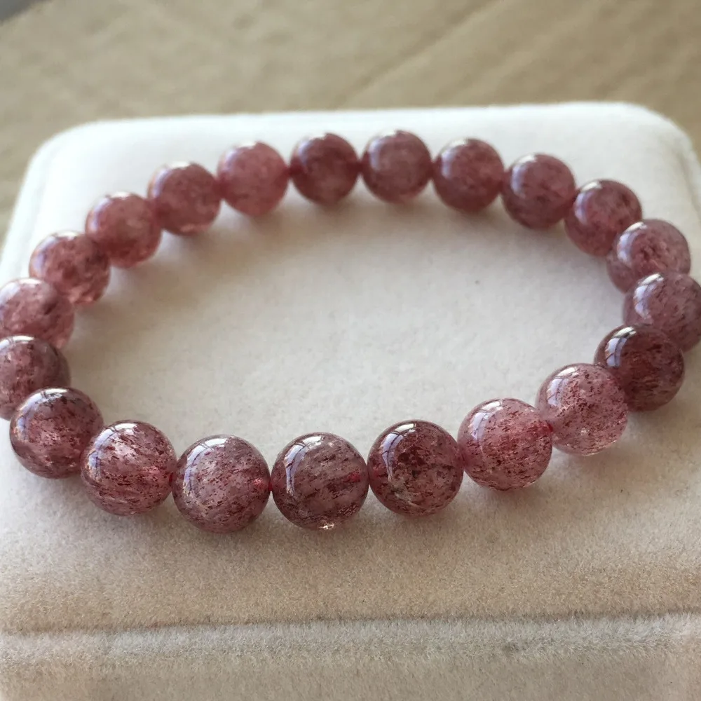 Браслет из натуральных бразильских круглых бусин диаметром 8 мм с мелодией 7