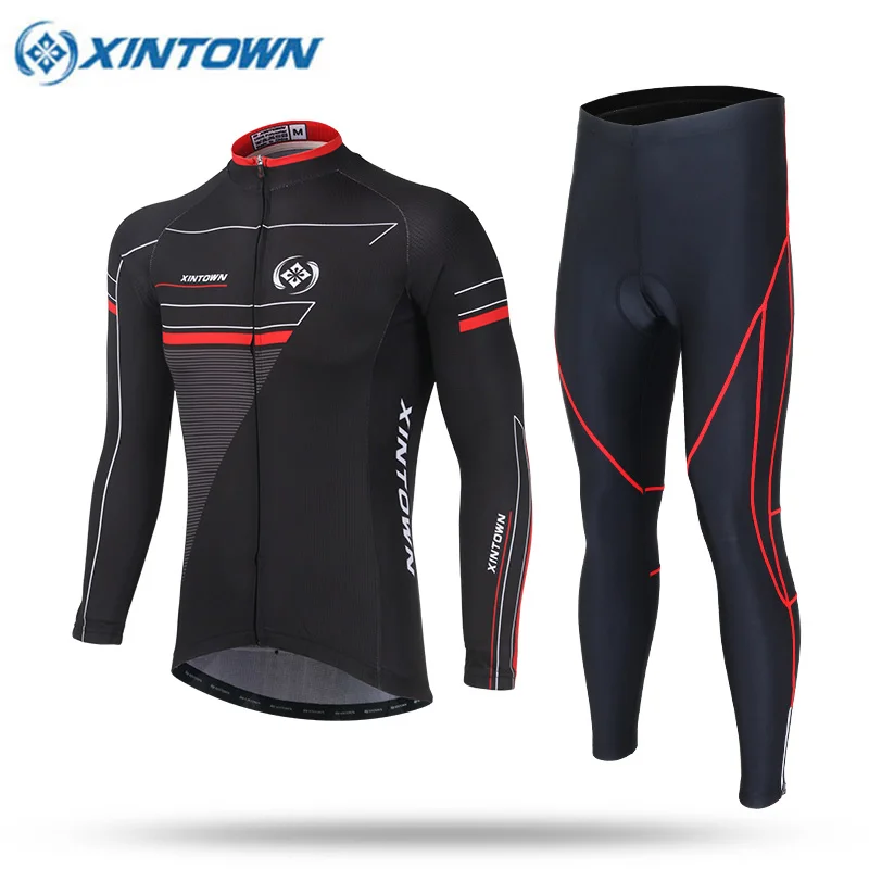 

XINTOWN Men Cycling Jacket Sets Suits Windproof Breathable Spring and Autumn Cycling Jersey Sets Coat MTB Bike Bicycle Clothing