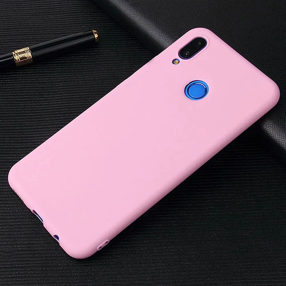 Мягкий ТПУ конфетный цвет для huawei Honor P20 lite 8x 7c 9 10 Lite прозрачная задняя крышка 20