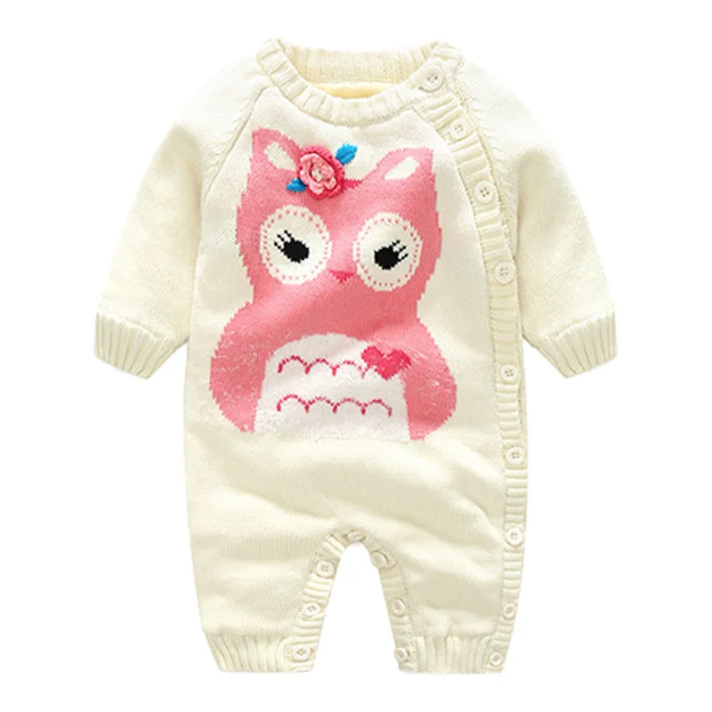 Рождественские теплые детские комбинезоны зимняя одежда для новорожденных