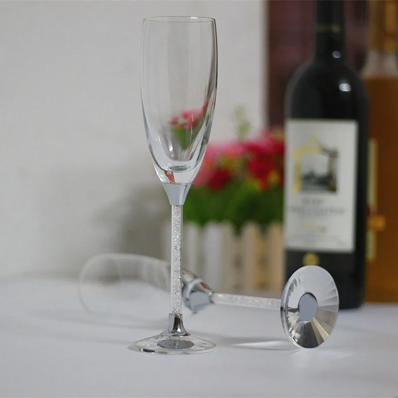 toasting wine glasses set crystal 170ml drinking wedding champagne flutes love gifts | Дом и сад