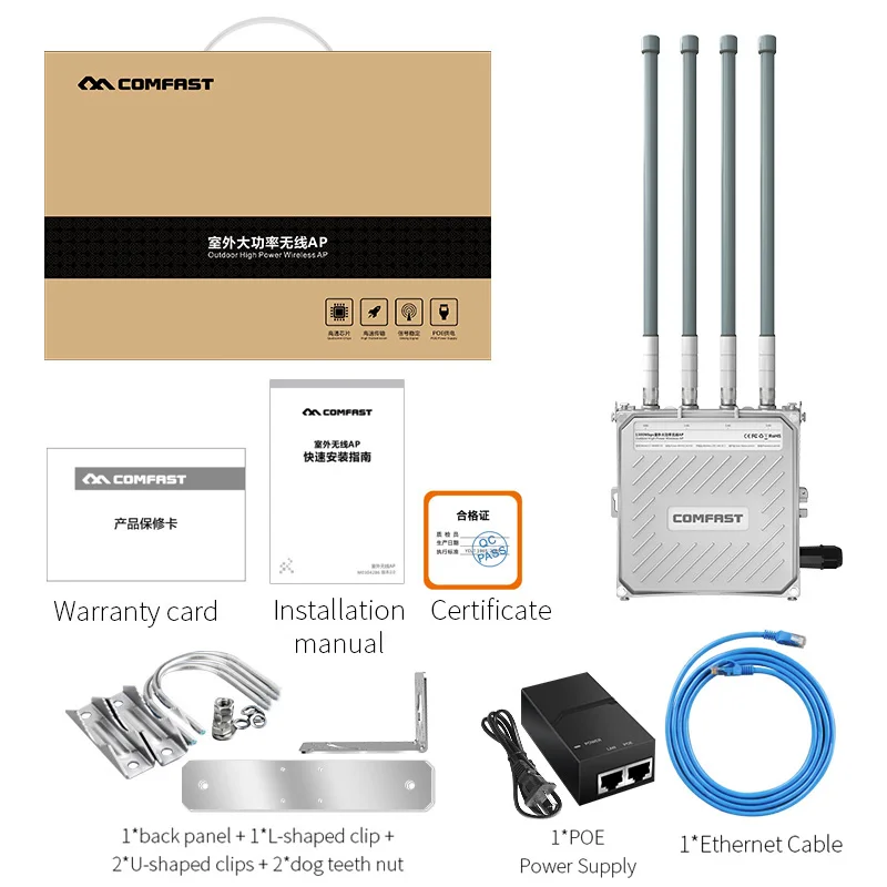 1300Mbps Outdoor AP wifi router CPE Dual Band 2.4G&5.8G Wireless Access Point WiFi Signal Booster with 4 external OMNI Antennas