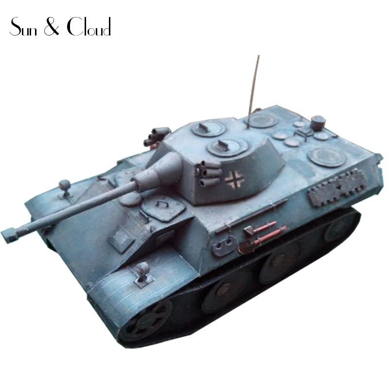 

1:35 3D Germany VK 1602 Leopard Tank Paper Model Second World War Assemble Hand Work Puzzle Game DIY Kids Toy