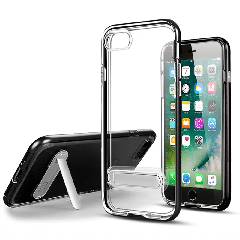Прозрачный чехол CAPSSICUM с откидной ножкой для iPhone 6 6S Plus ПК ТПУ гибкая силиконовая