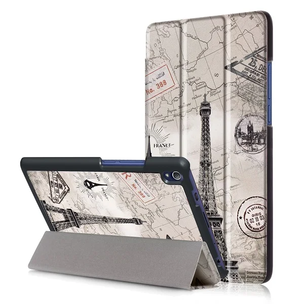Магнитный Folio stand PU чехол для Lenovo P8 (Tab 3 8 Plus) TB 8703 защитный книжка с подставкой