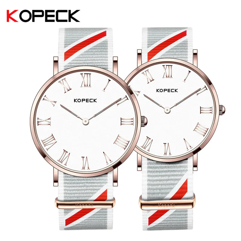 Часы с ремешком Kopeck водонепроницаемые нейлоновые для мужчин и женщин|Часы
