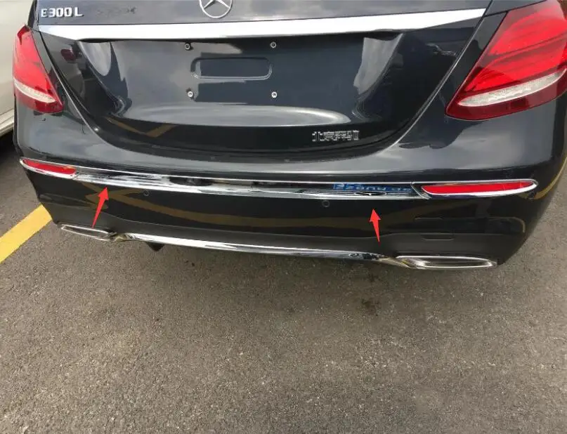 Модификация автомобиля хромированная накладка на бампер заднего бампера 1 шт.