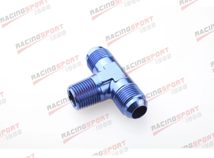 AN10 AN 10 1/2 &quotNPT вспышка тройник Т образный фитинг адаптер AD24005 синий|adapter|adapter