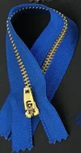 6. blue 2 шт закрытые молнии 18 см металлическая молния бронзового цвета слайдер для куртки пальто одежды DIY,#4 молнии ZIP03 - Цвет: 6. blue