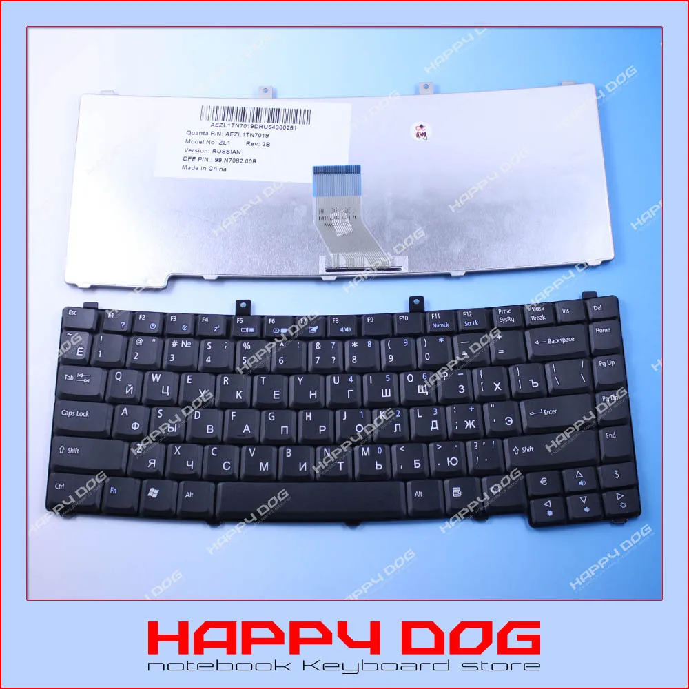 Новый Русский Черный Клавиатура для Ноутбука Acer TravelMate TM2300 2410 4000 4400 4500 RU |